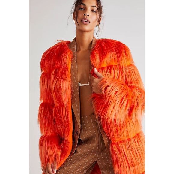 NWT Free People Anna Sui Fab Faux Fur Coat Size S. H - Picture 3 of 7